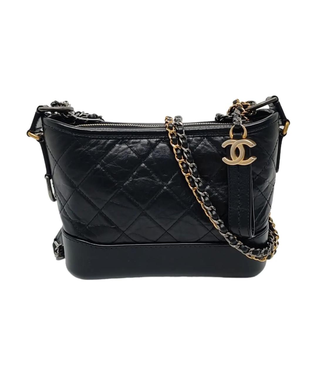 CHANEL Черная кожаная сумка через плечо, фото 9