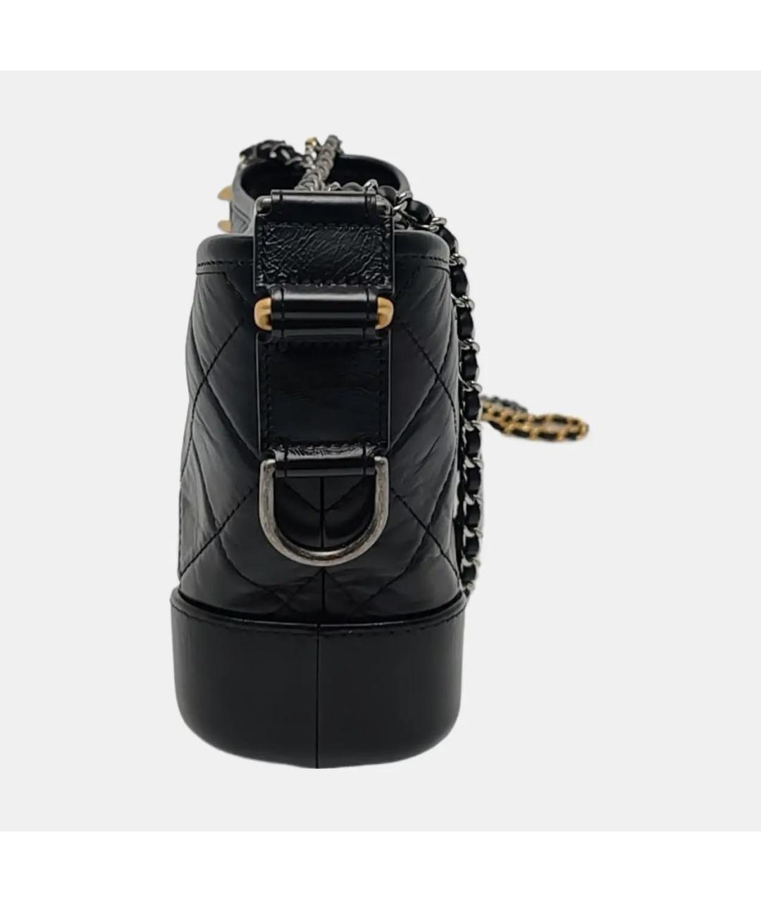 CHANEL Черная кожаная сумка через плечо, фото 3