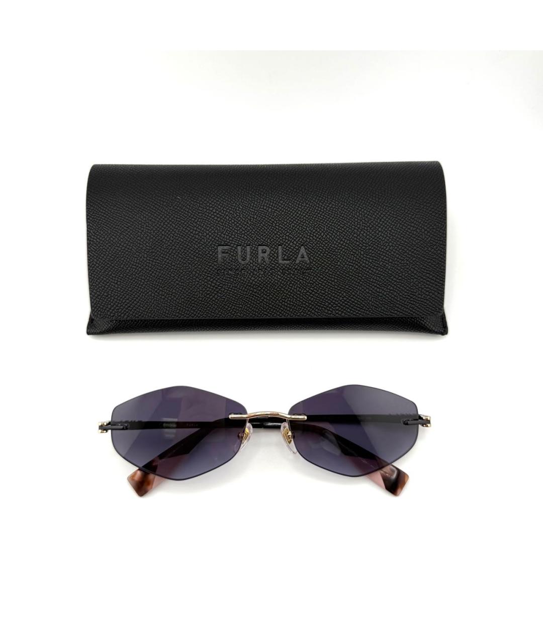 FURLA Серые металлические солнцезащитные очки, фото 2