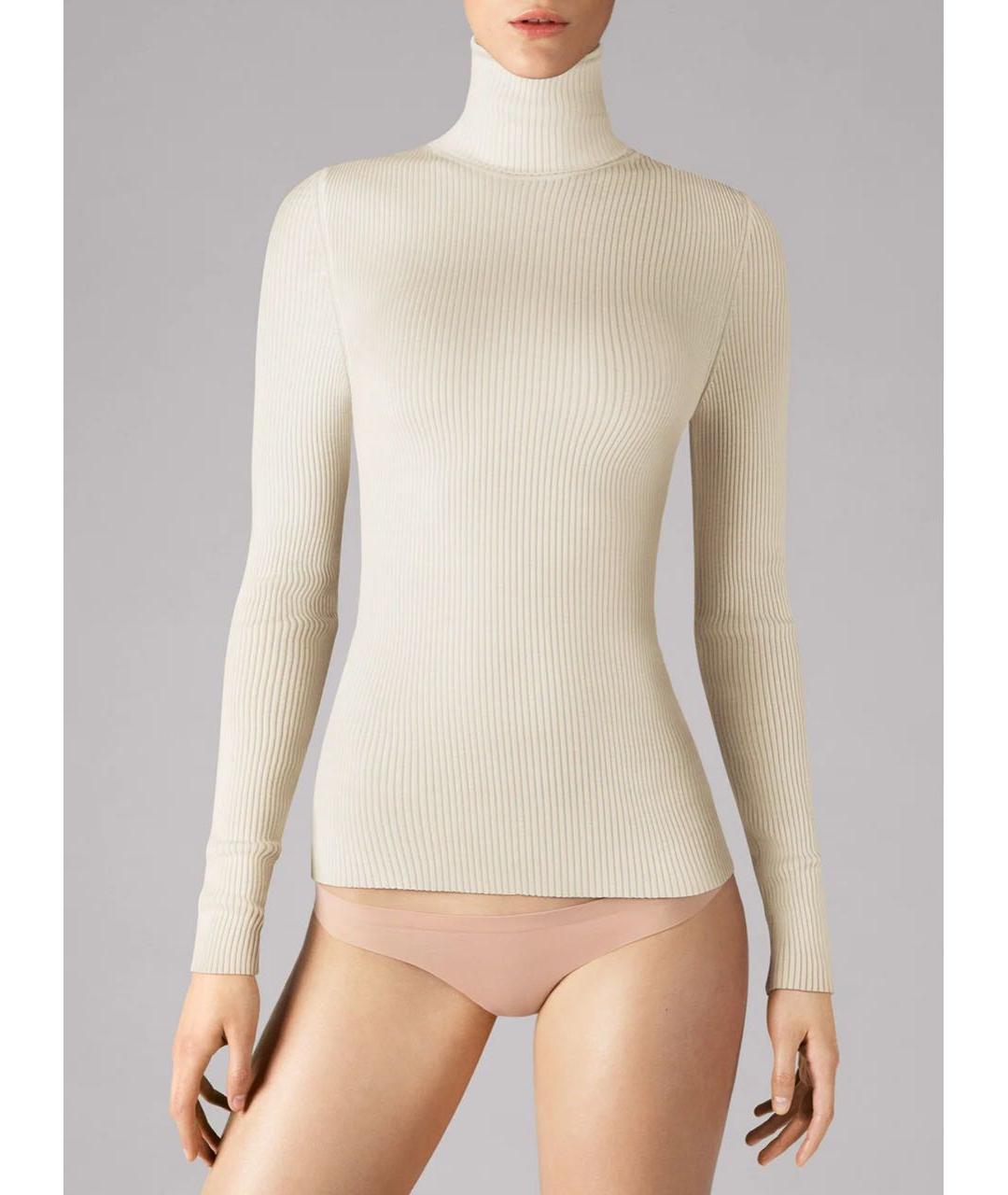 WOLFORD Белая шерстяная водолазка, фото 3