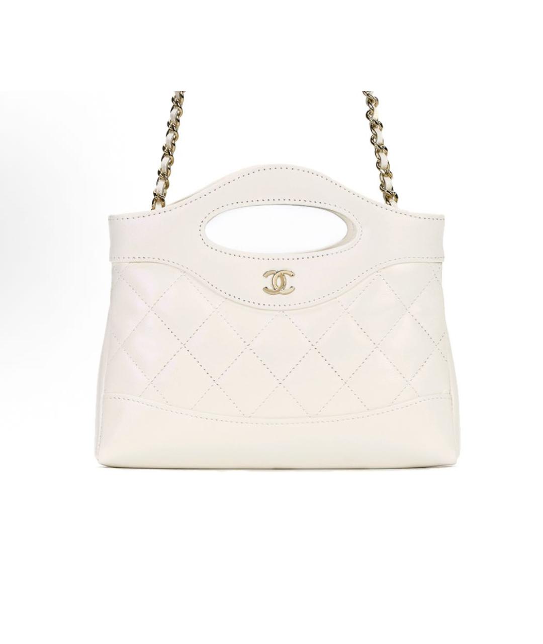 CHANEL Бежевая кожаная сумка через плечо, фото 2