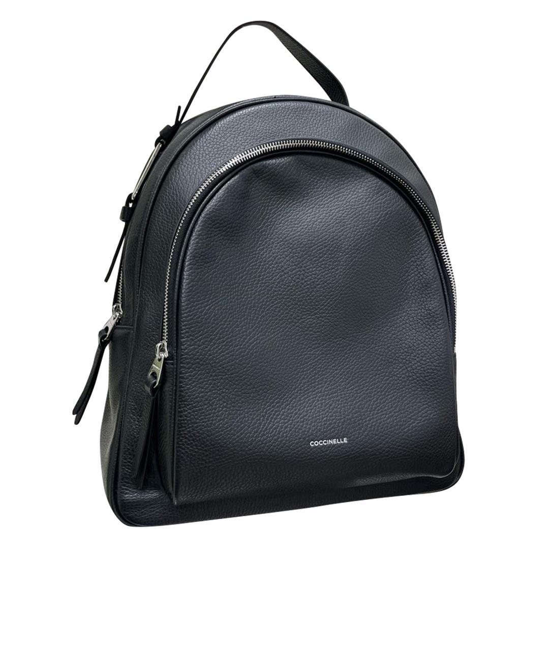 COCCINELLE Черный кожаный рюкзак, фото 1