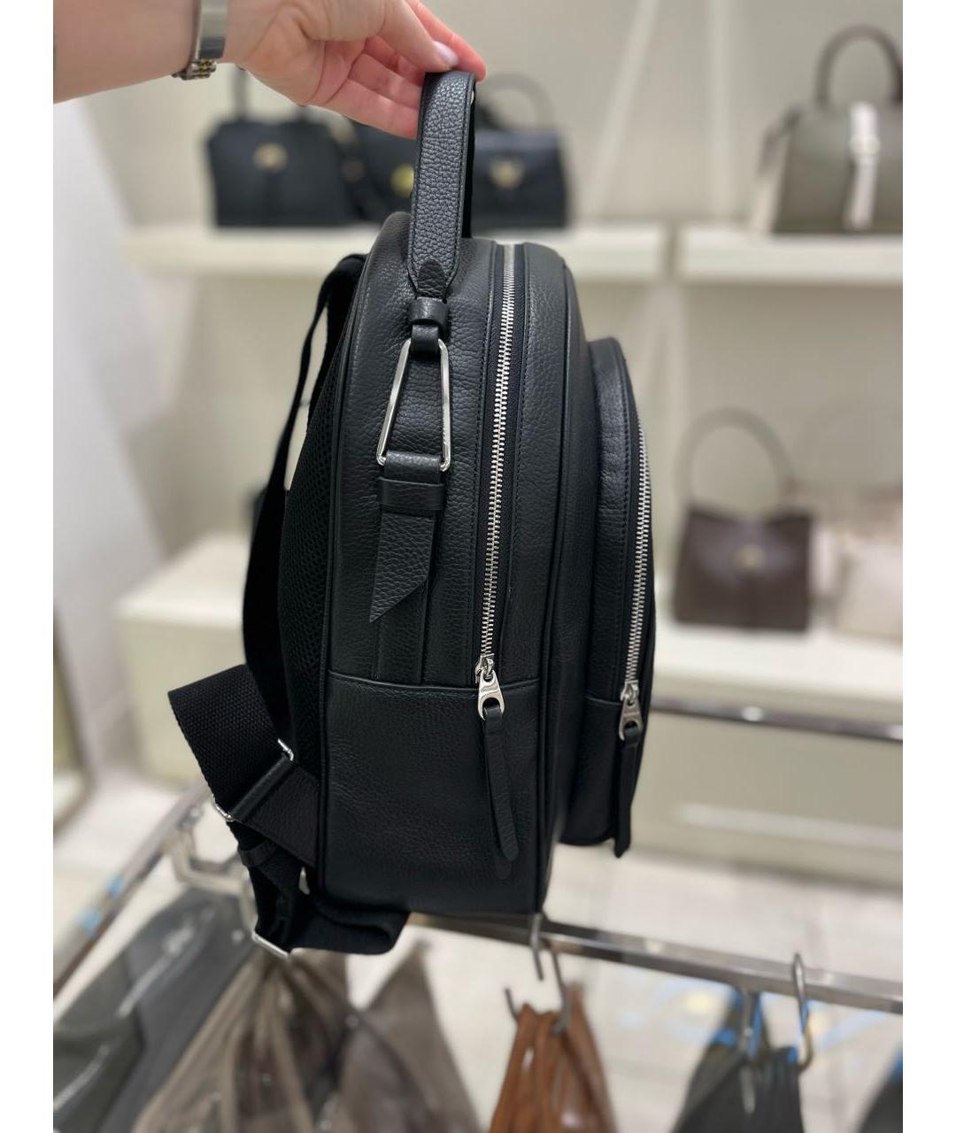 COCCINELLE Черный кожаный рюкзак, фото 2