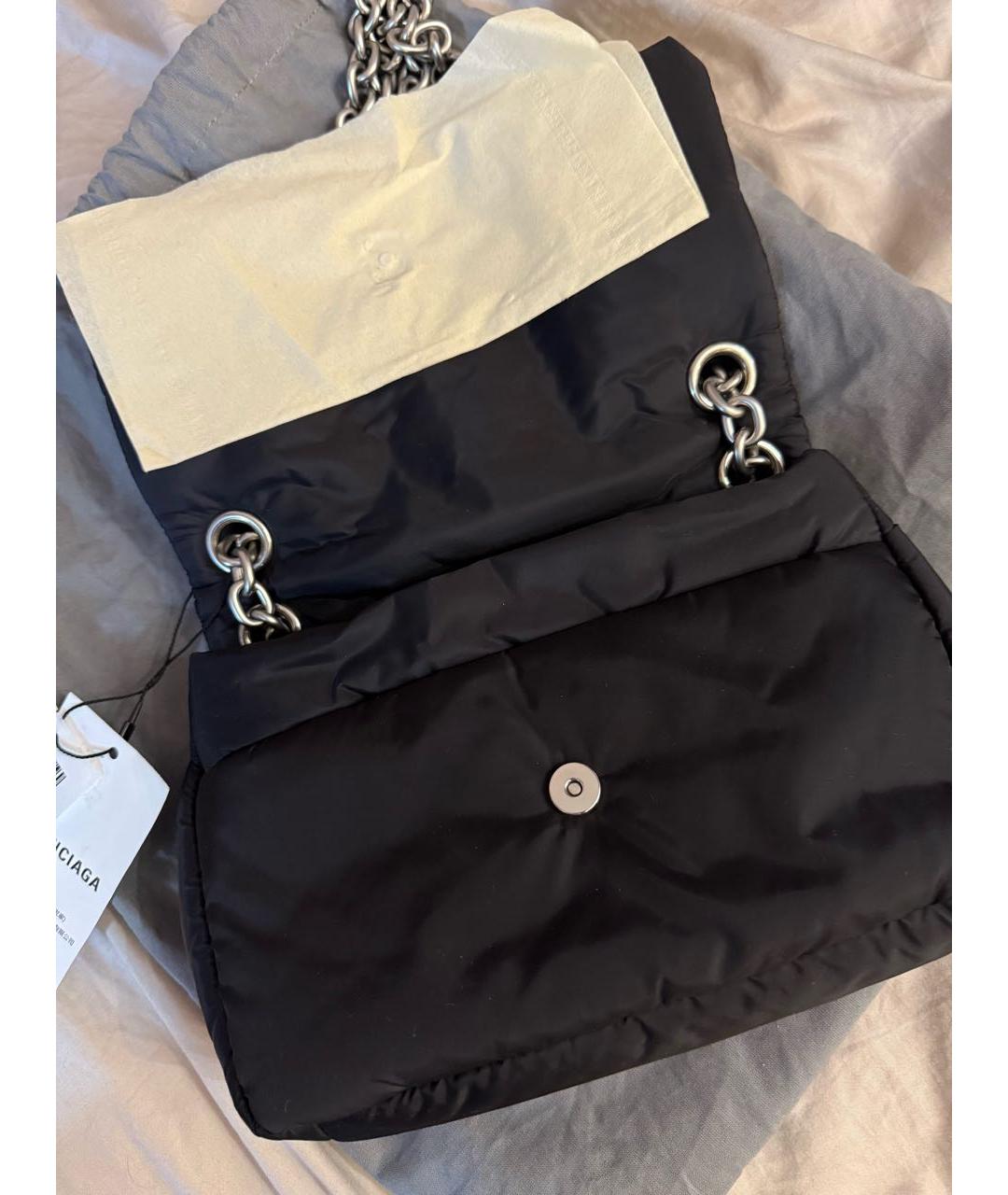 BALENCIAGA Черная тканевая сумка с короткими ручками, фото 4