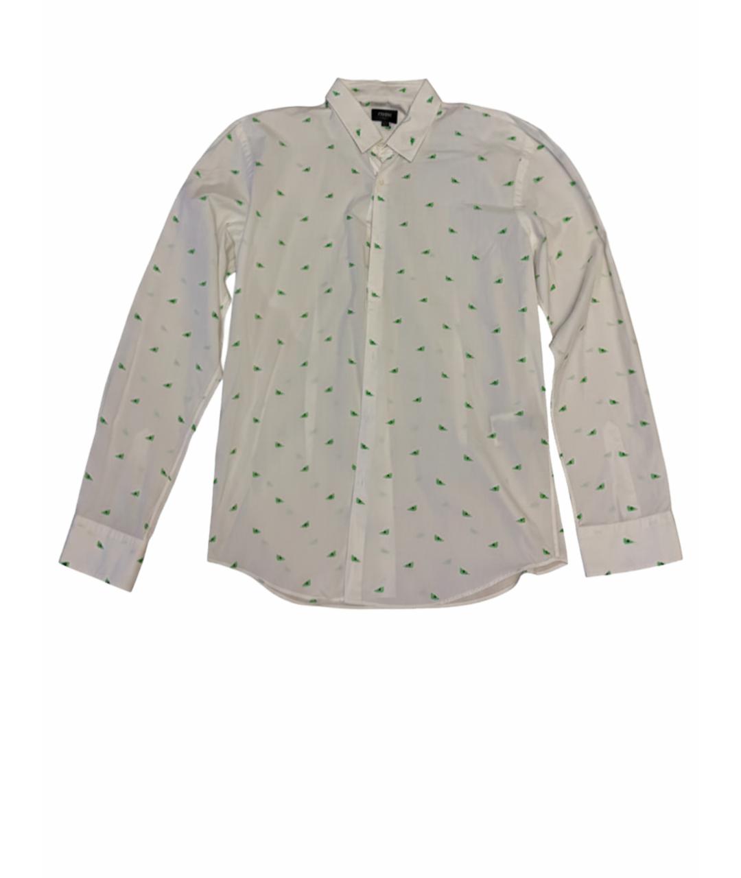 FENDI Белая хлопковая классическая рубашка, фото 1