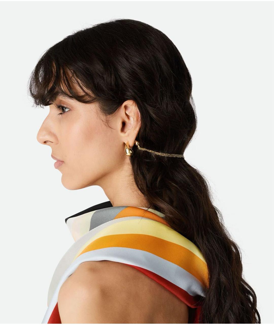 BOTTEGA VENETA Золотые серебряные серьги, фото 2