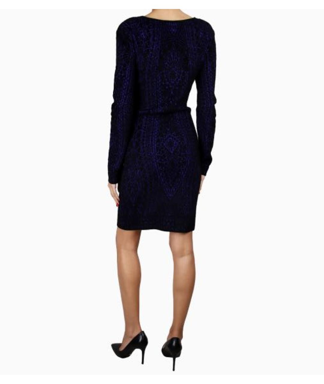 EMILIO PUCCI Темно-синее вискозное повседневное платье, фото 8