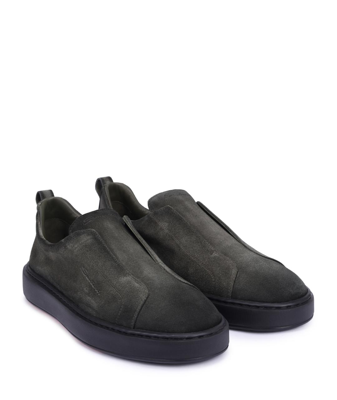 SANTONI Зеленые высокие кроссовки / кеды, фото 2