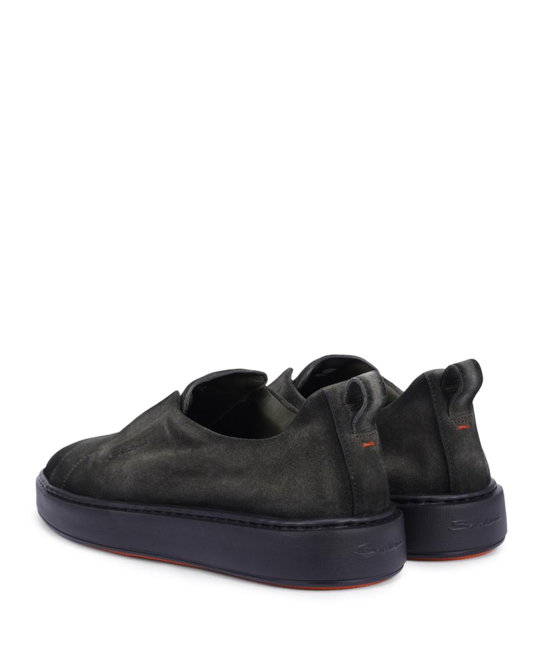 SANTONI Зеленые высокие кроссовки / кеды, фото 4