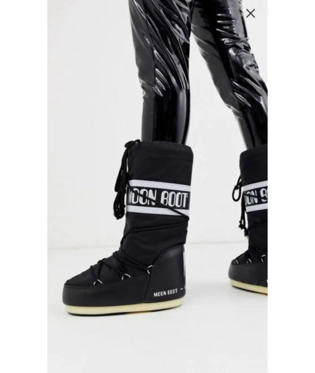 MOON BOOT Черные текстильные сапоги, фото 6