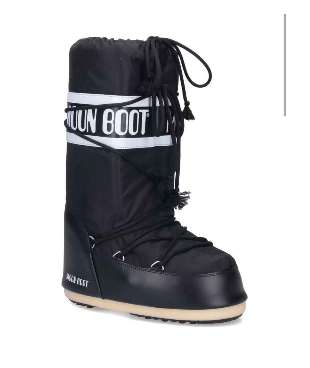 MOON BOOT Черные текстильные сапоги, фото 2