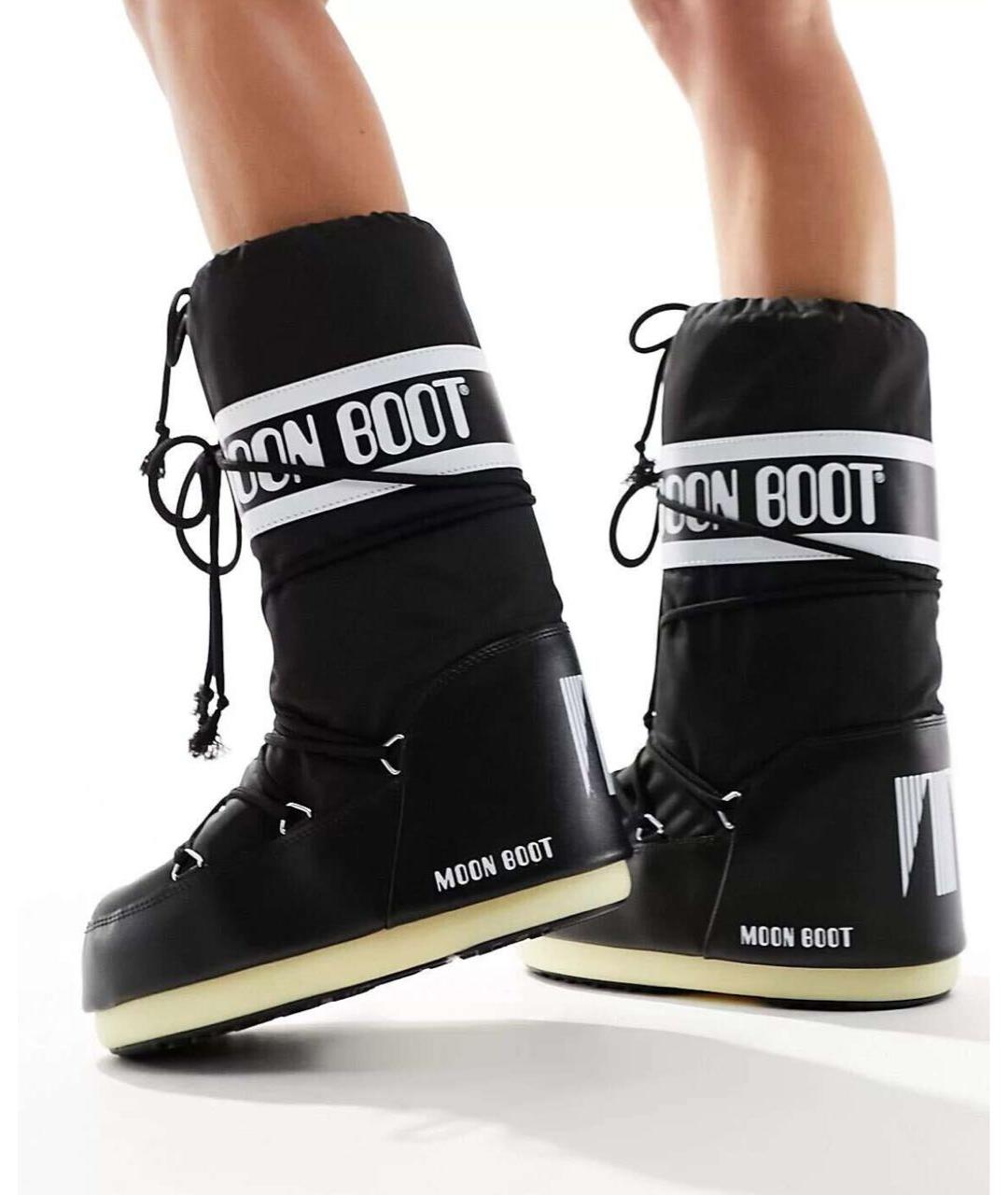 MOON BOOT Черные текстильные сапоги, фото 7