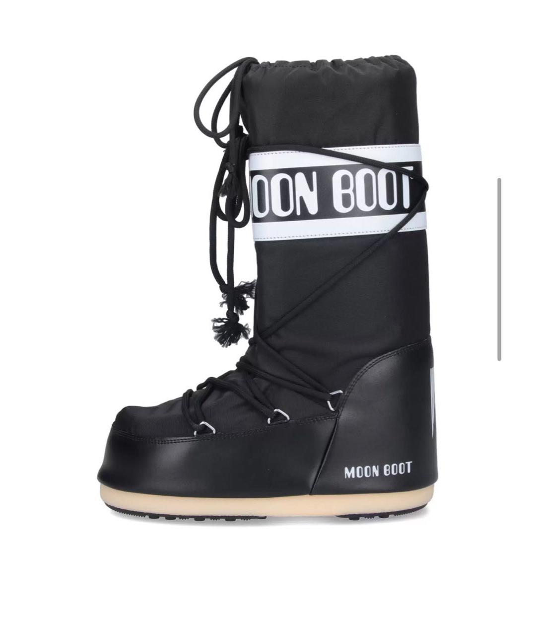 MOON BOOT Черные текстильные сапоги, фото 9