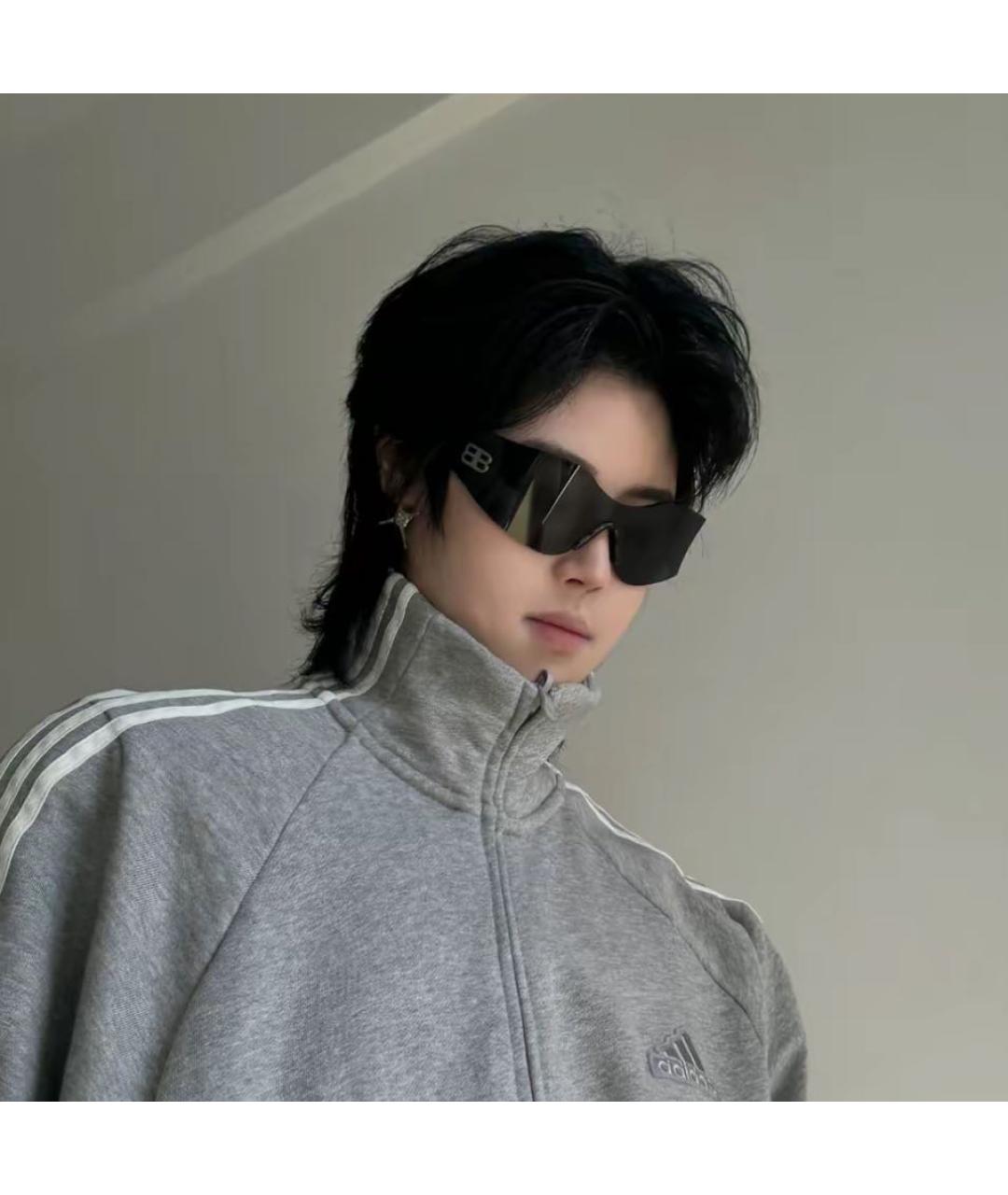 BALENCIAGA Серые пластиковые солнцезащитные очки, фото 3