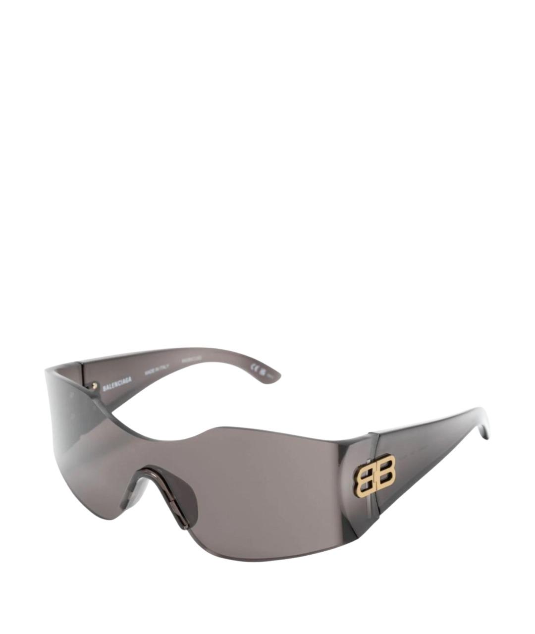 BALENCIAGA Серые пластиковые солнцезащитные очки, фото 1