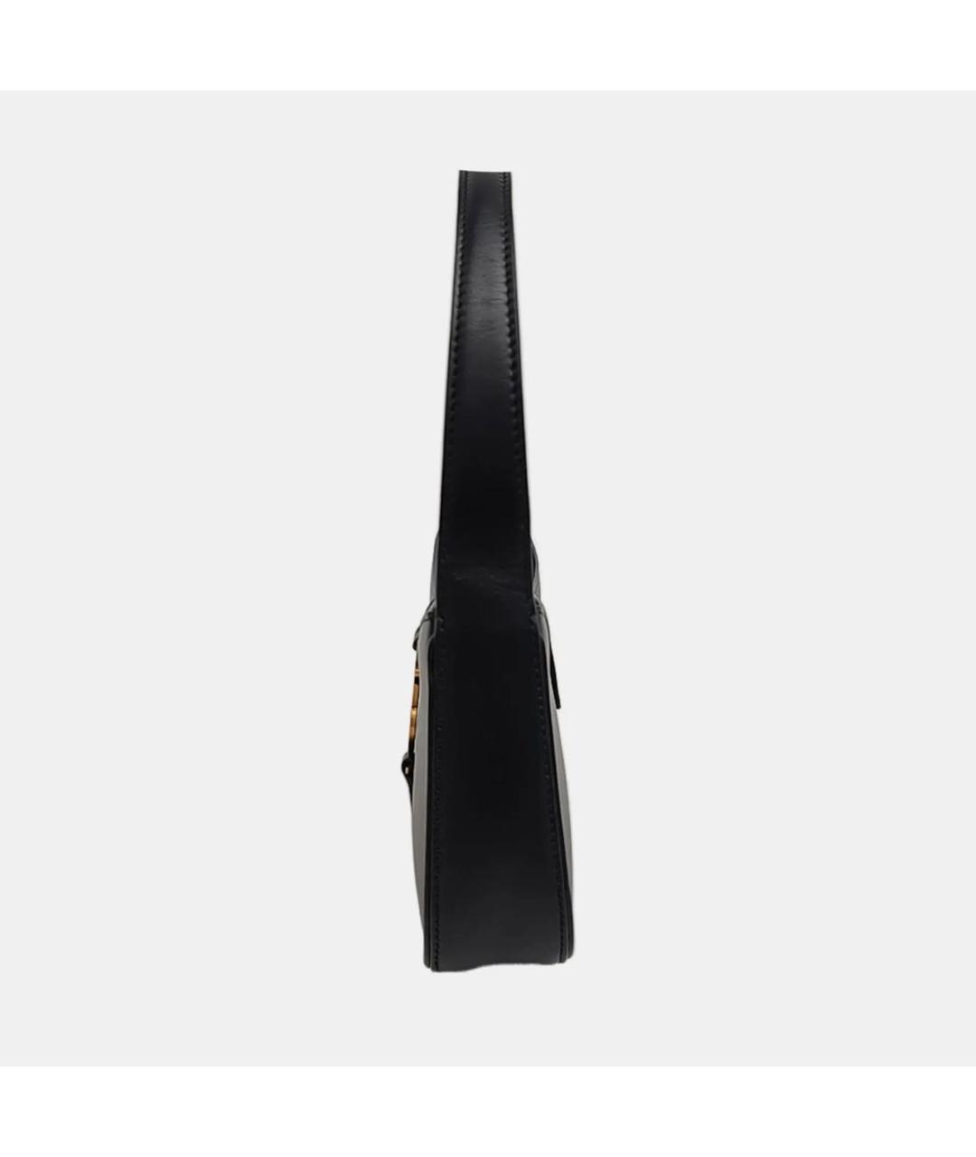 SAINT LAURENT Черная кожаная сумка с короткими ручками, фото 2
