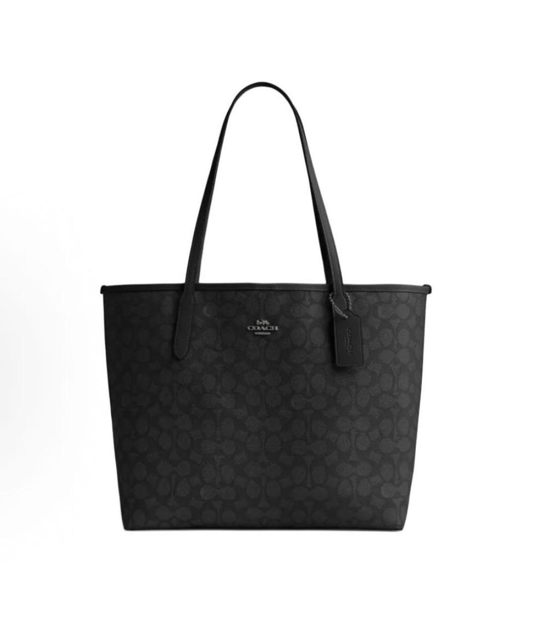 COACH Черная сумка тоут, фото 9