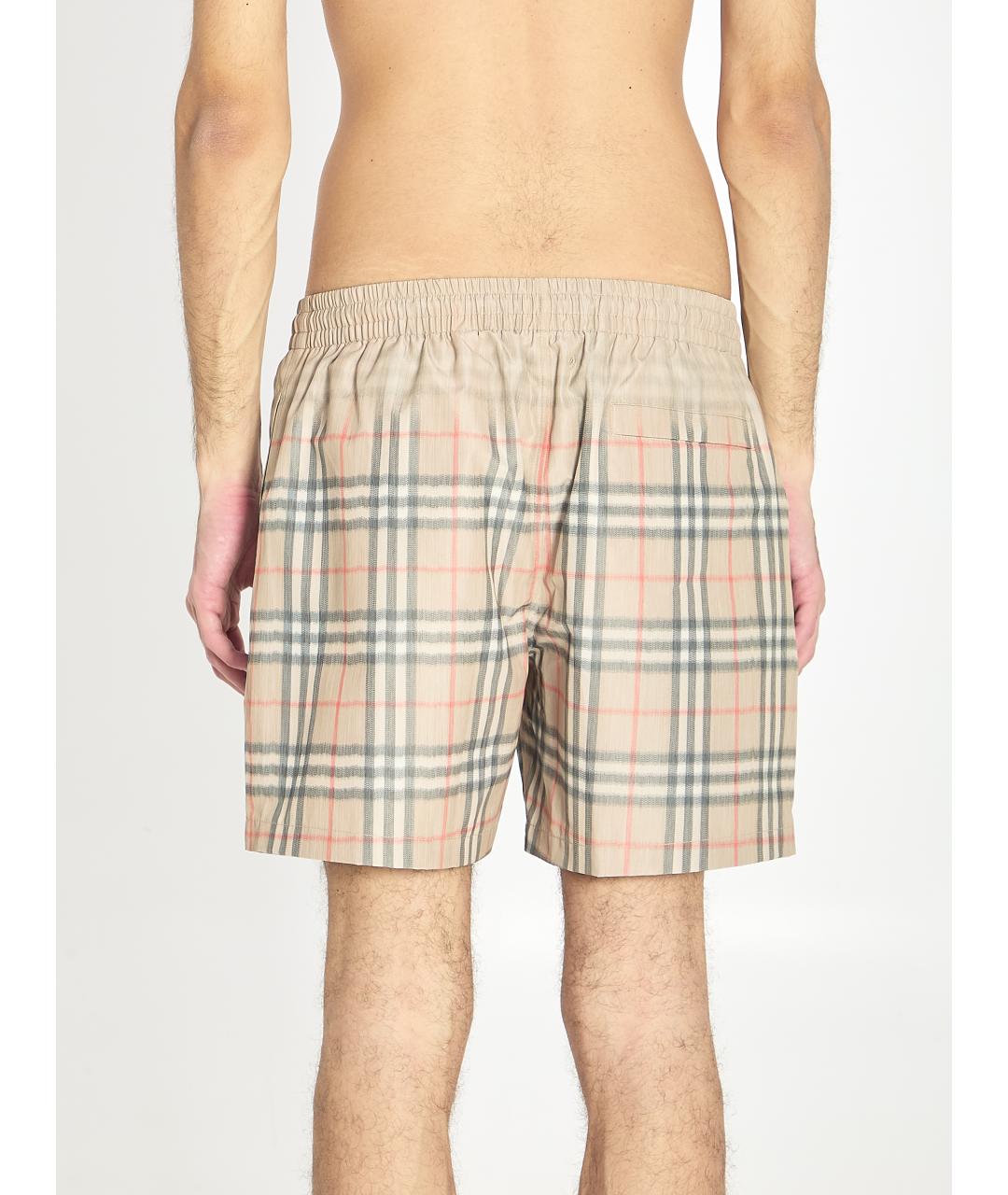 BURBERRY Бежевые полиэстеровые плавки, фото 4