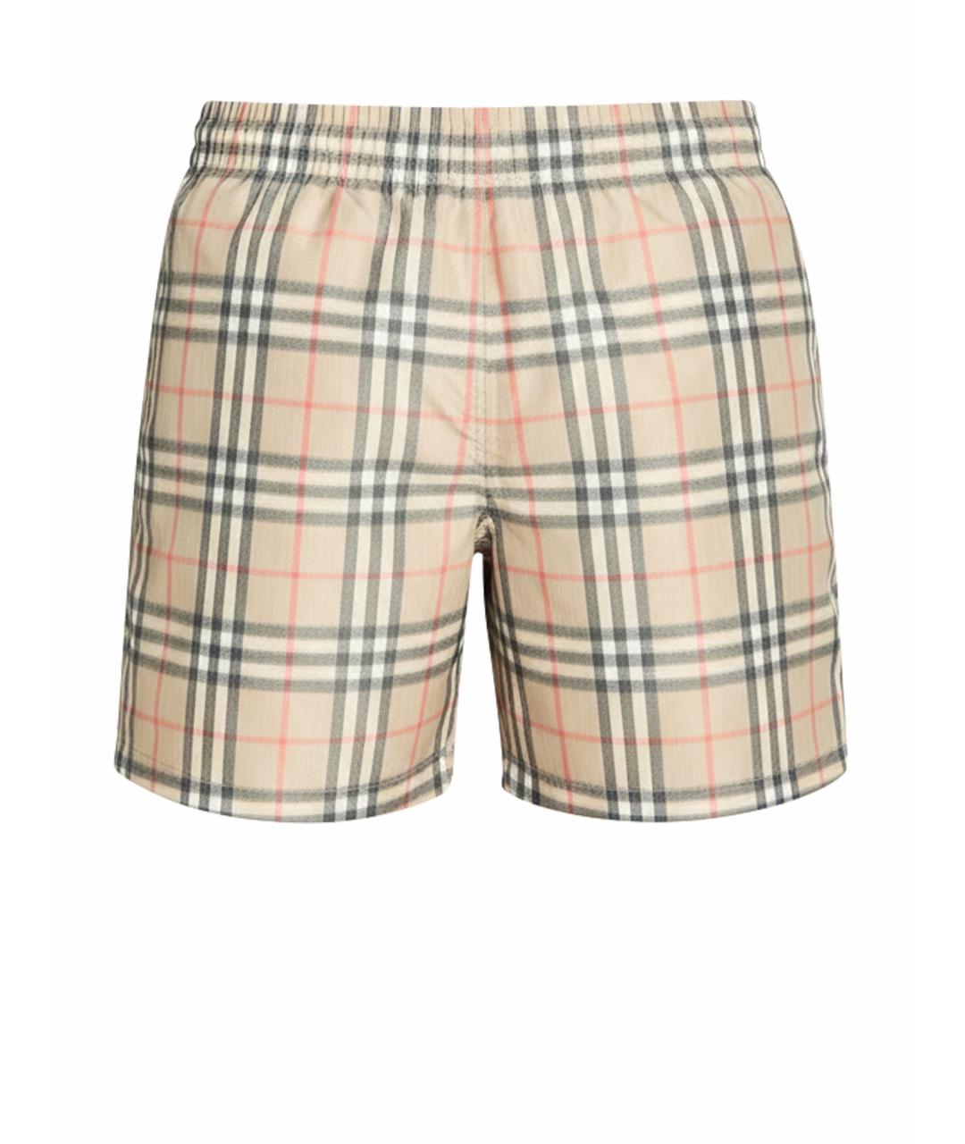 BURBERRY Бежевые полиэстеровые плавки, фото 1