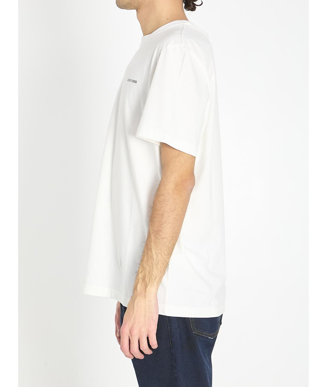 GOLDEN GOOSE DELUXE BRAND Белая хлопковая футболка, фото 3