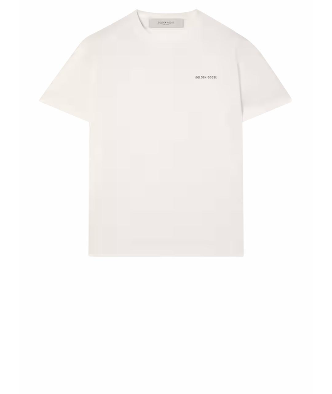 GOLDEN GOOSE DELUXE BRAND Белая хлопковая футболка, фото 1