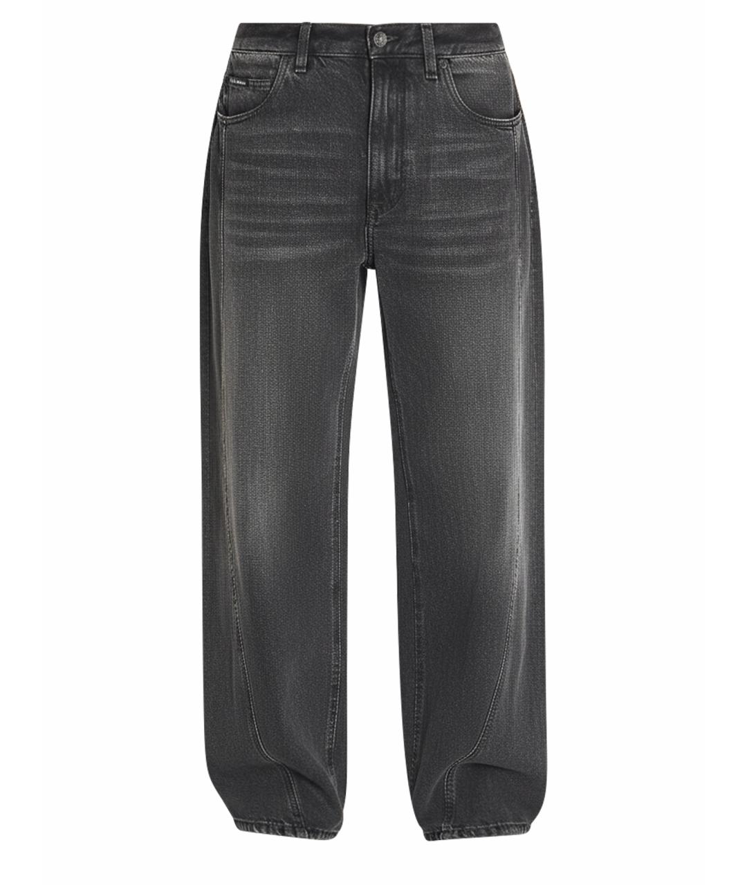 DOLCE&GABBANA Черные хлопковые прямые джинсы, фото 1