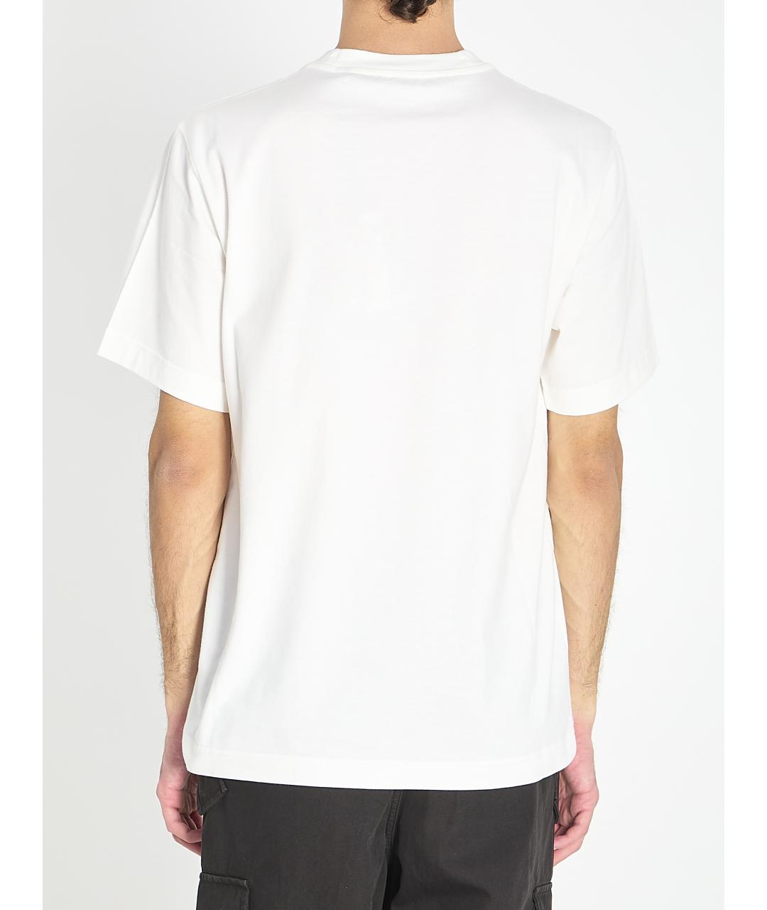 BURBERRY Белая хлопковая футболка, фото 4