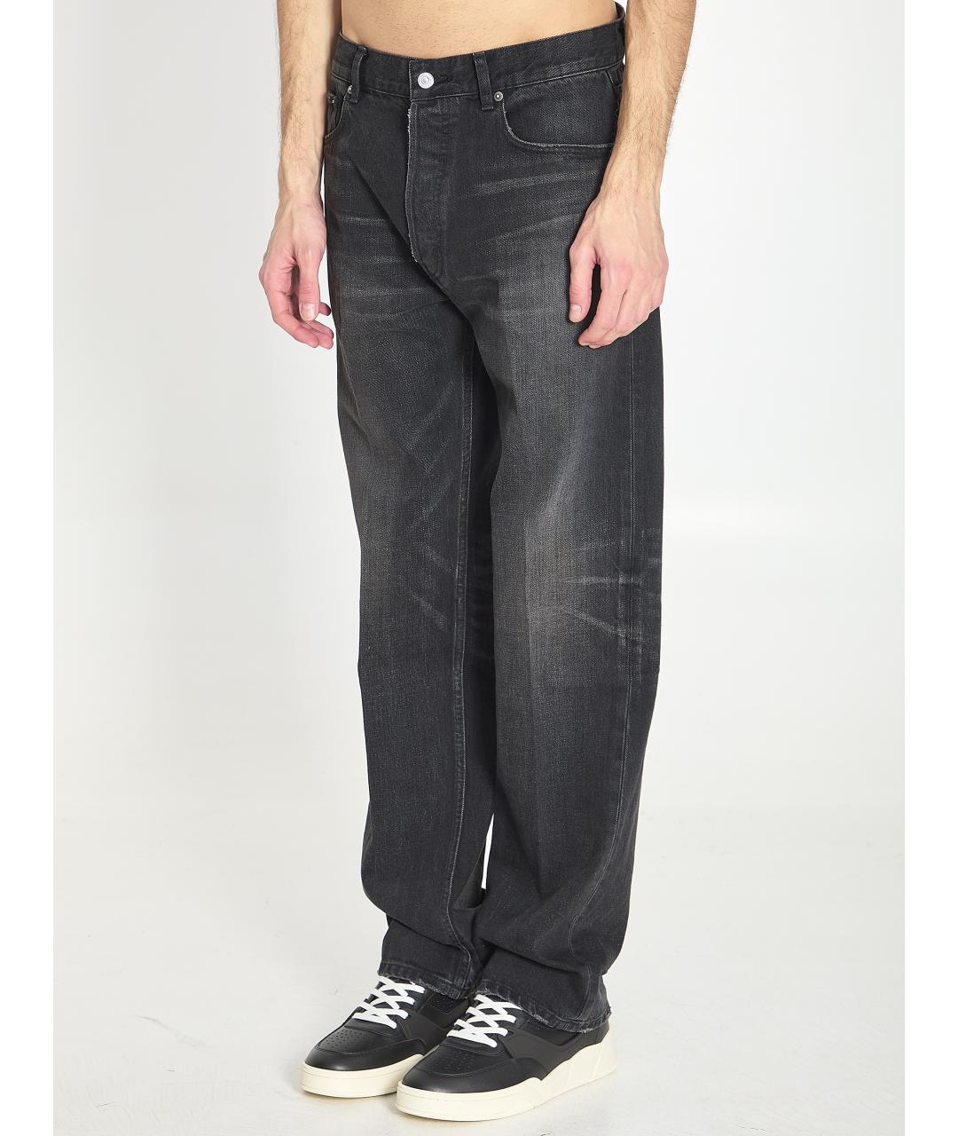 CELINE Черные хлопковые прямые джинсы, фото 3