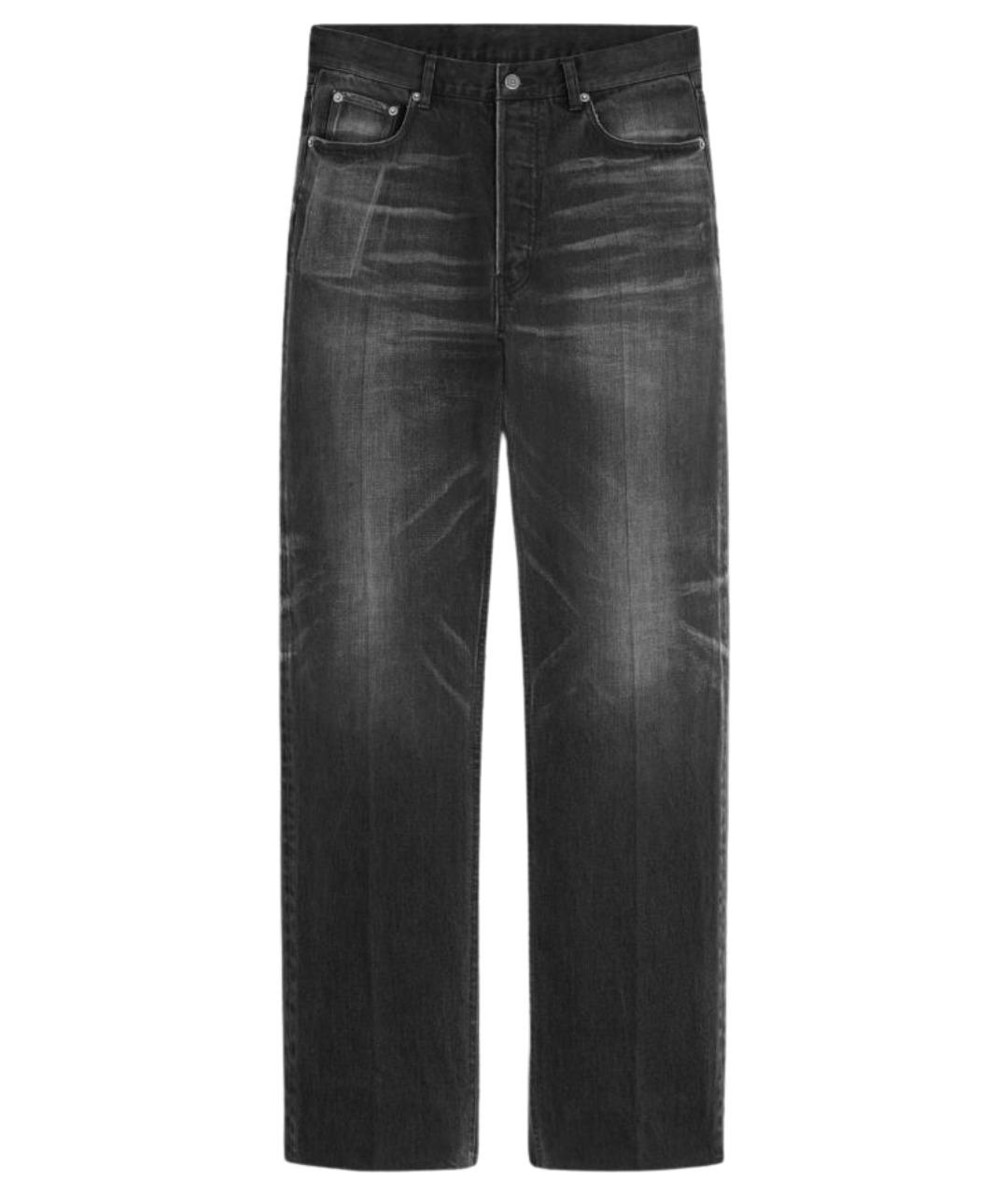 CELINE Черные хлопковые прямые джинсы, фото 1