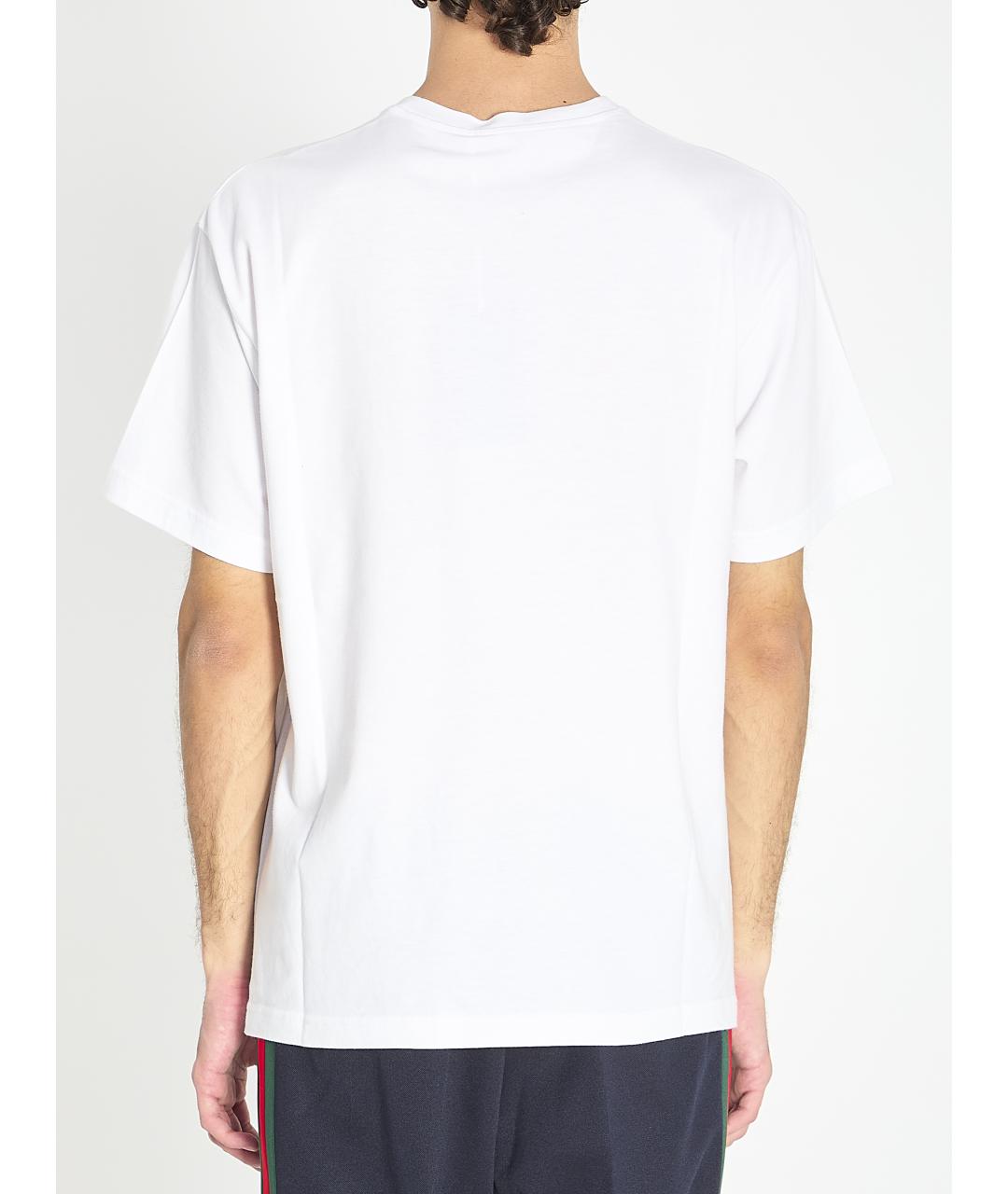 GUCCI Белая хлопковая футболка, фото 5