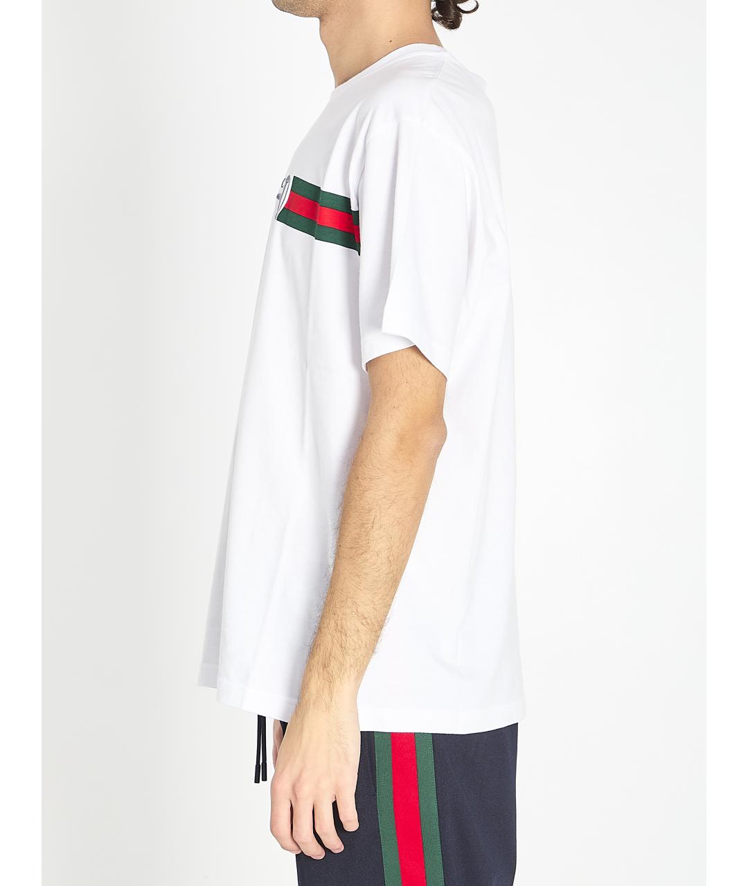 GUCCI Белая хлопковая футболка, фото 4