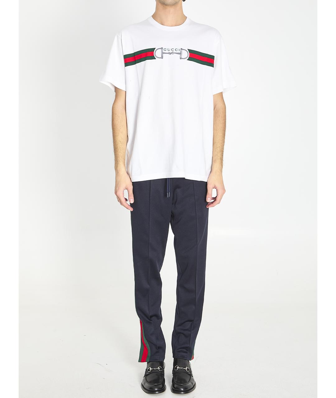 GUCCI Белая хлопковая футболка, фото 6