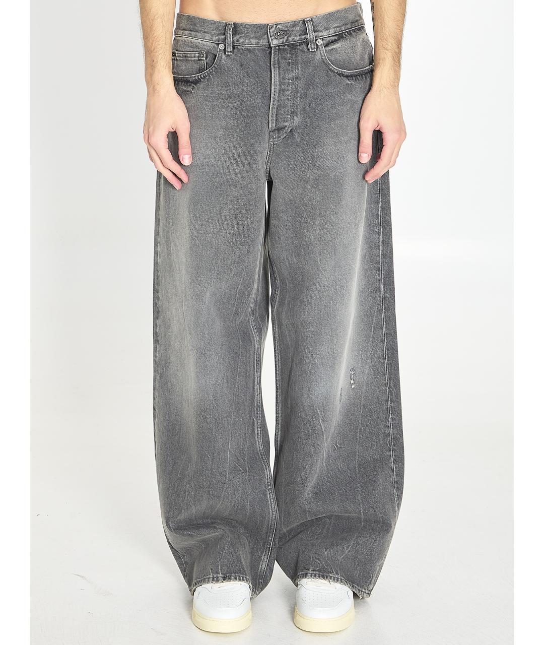 GOLDEN GOOSE DELUXE BRAND Серые хлопковые джинсы, фото 5