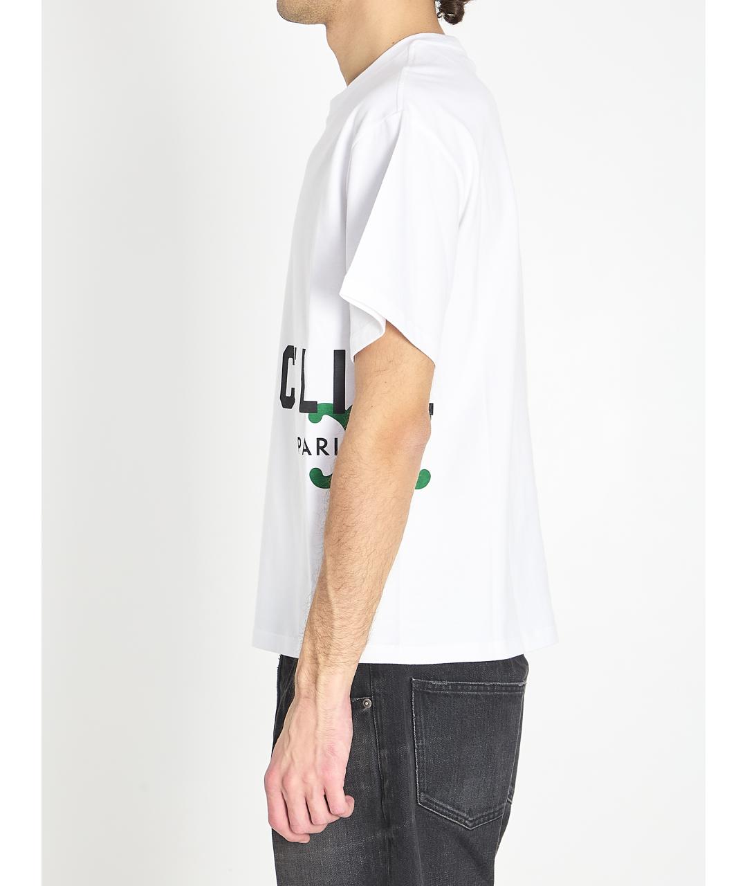 CELINE Белая хлопковая футболка, фото 4