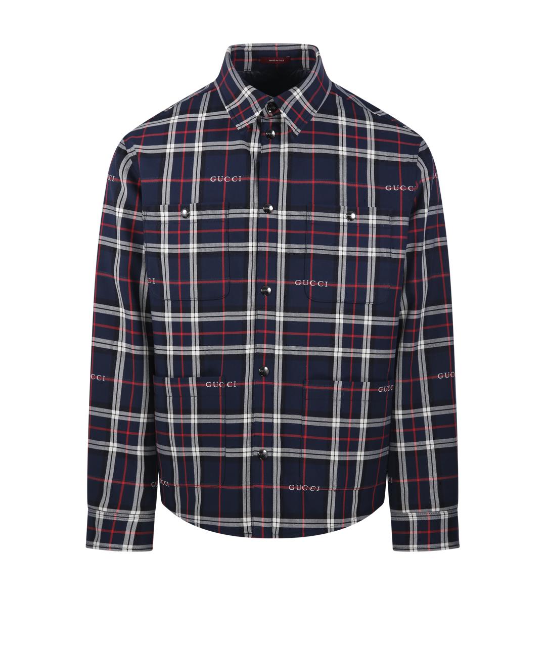 GUCCI Синяя хлопковая куртка, фото 1