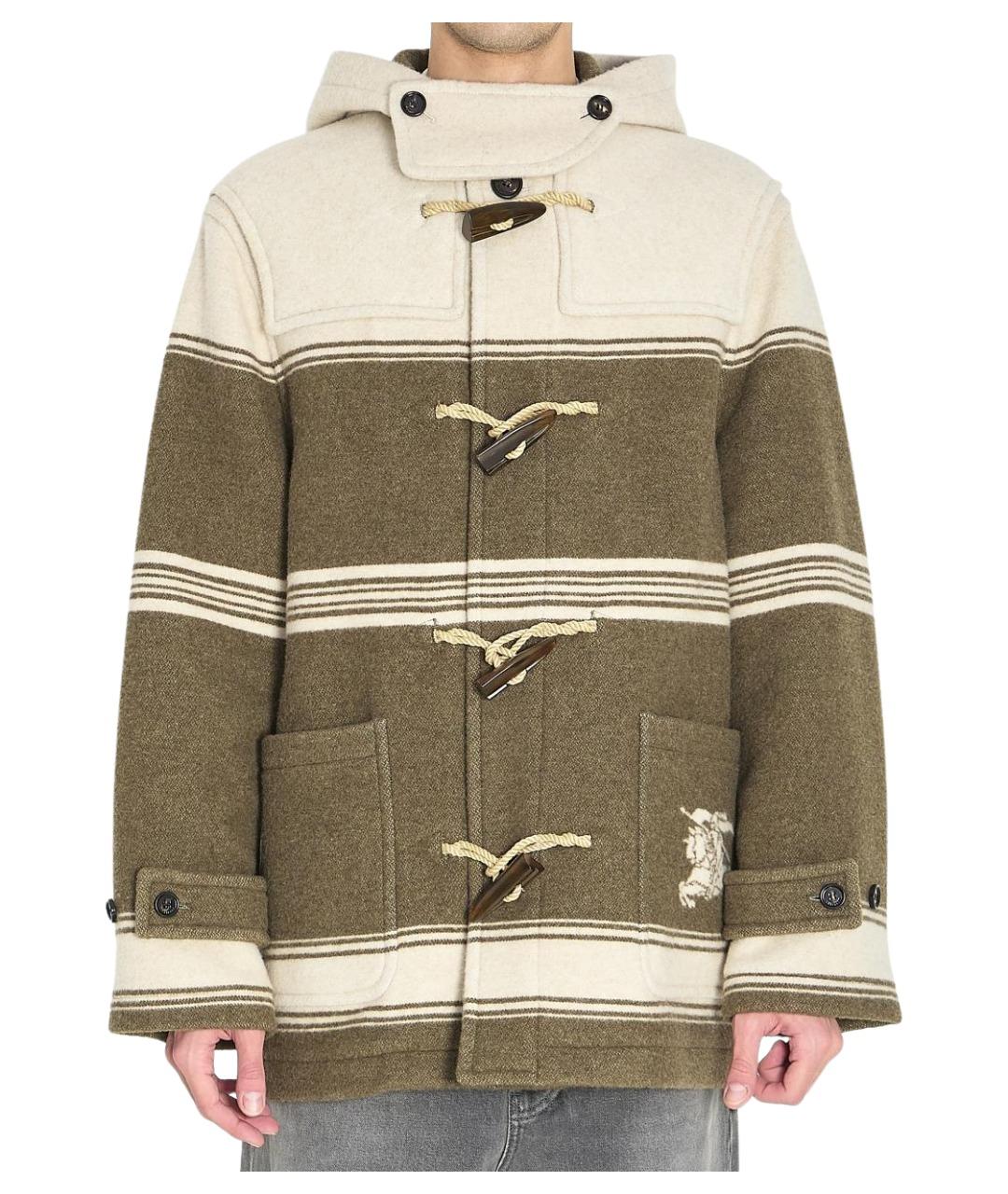 BURBERRY Мульти шерстяное пальто, фото 5