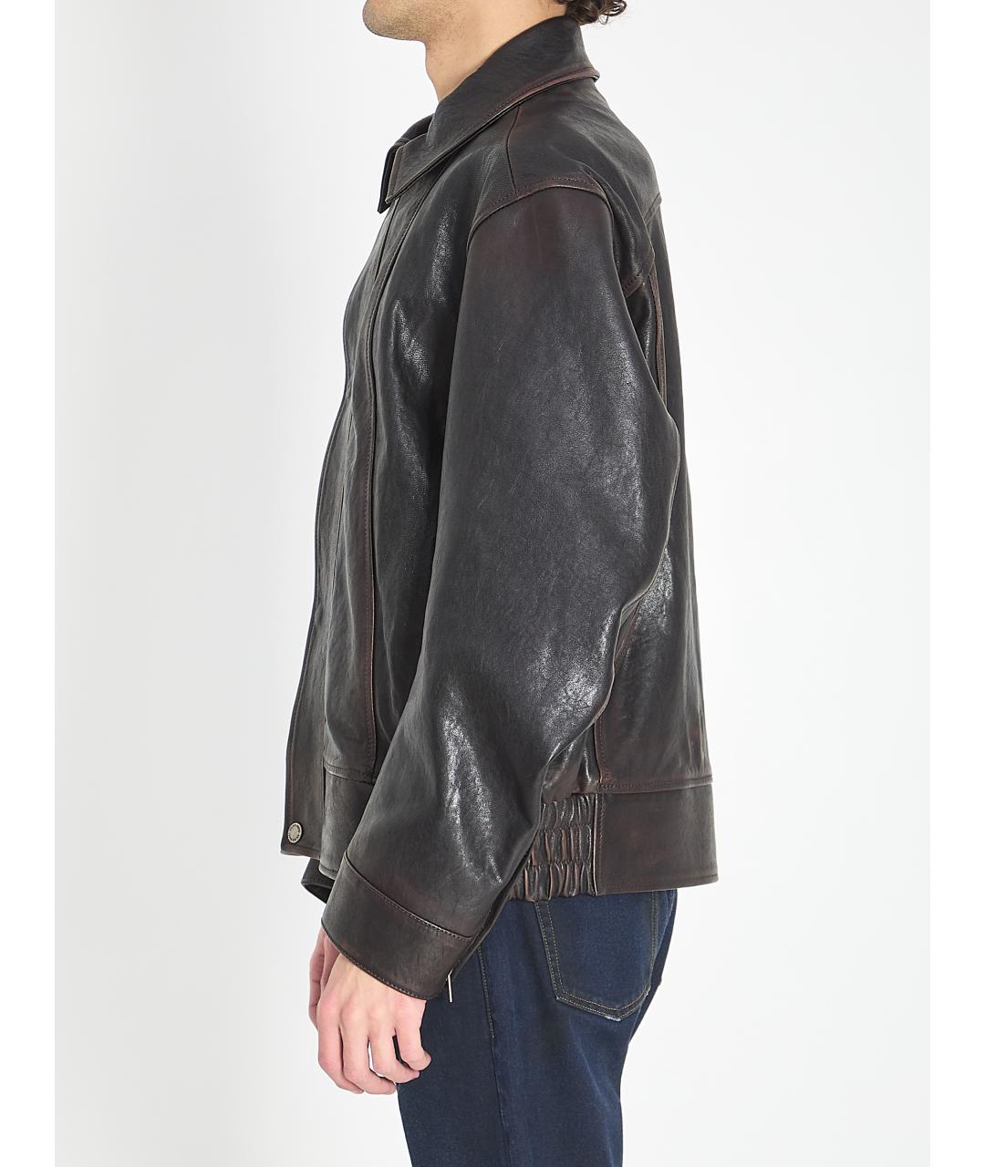 GOLDEN GOOSE DELUXE BRAND Черная кожаная куртка, фото 3