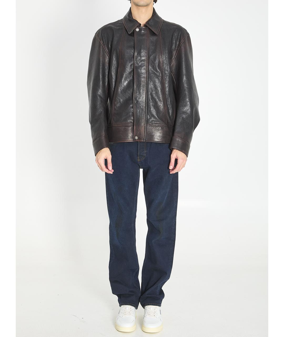 GOLDEN GOOSE DELUXE BRAND Черная кожаная куртка, фото 5