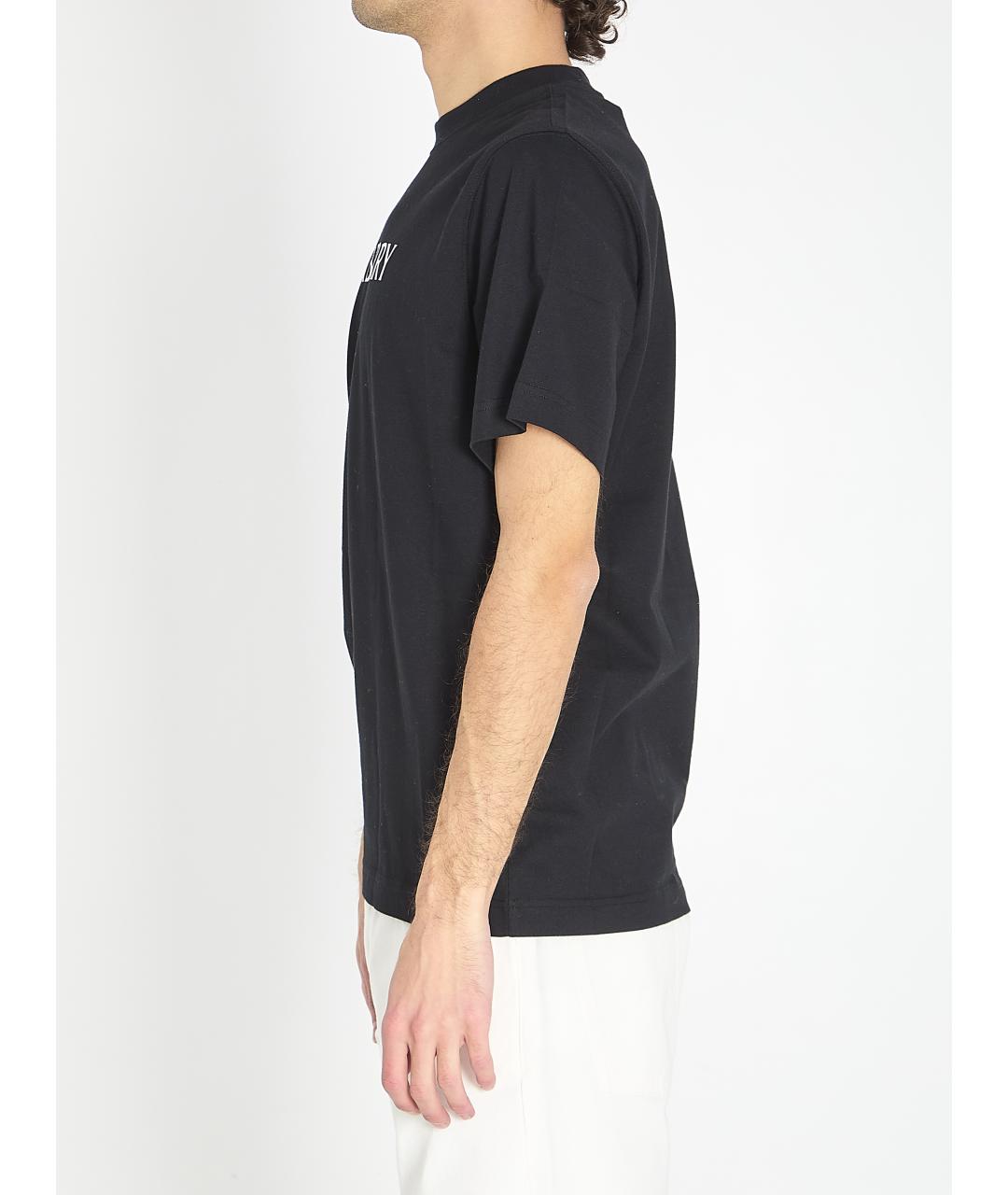 BURBERRY Черная хлопковая футболка, фото 3