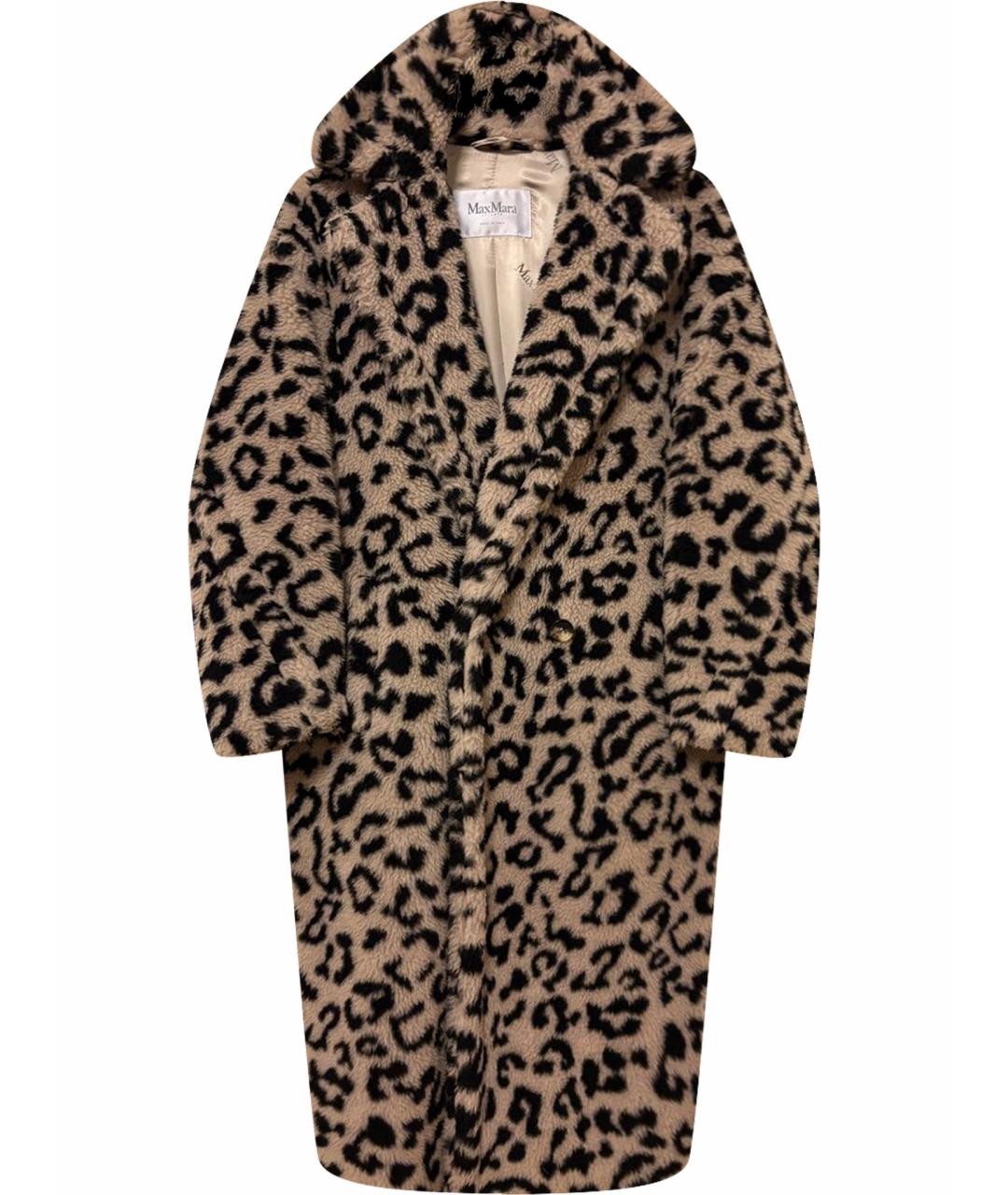 MAX MARA Коричневая шерстяная шуба, фото 1