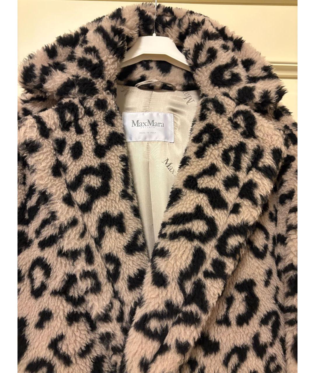 MAX MARA Коричневая шерстяная шуба, фото 2