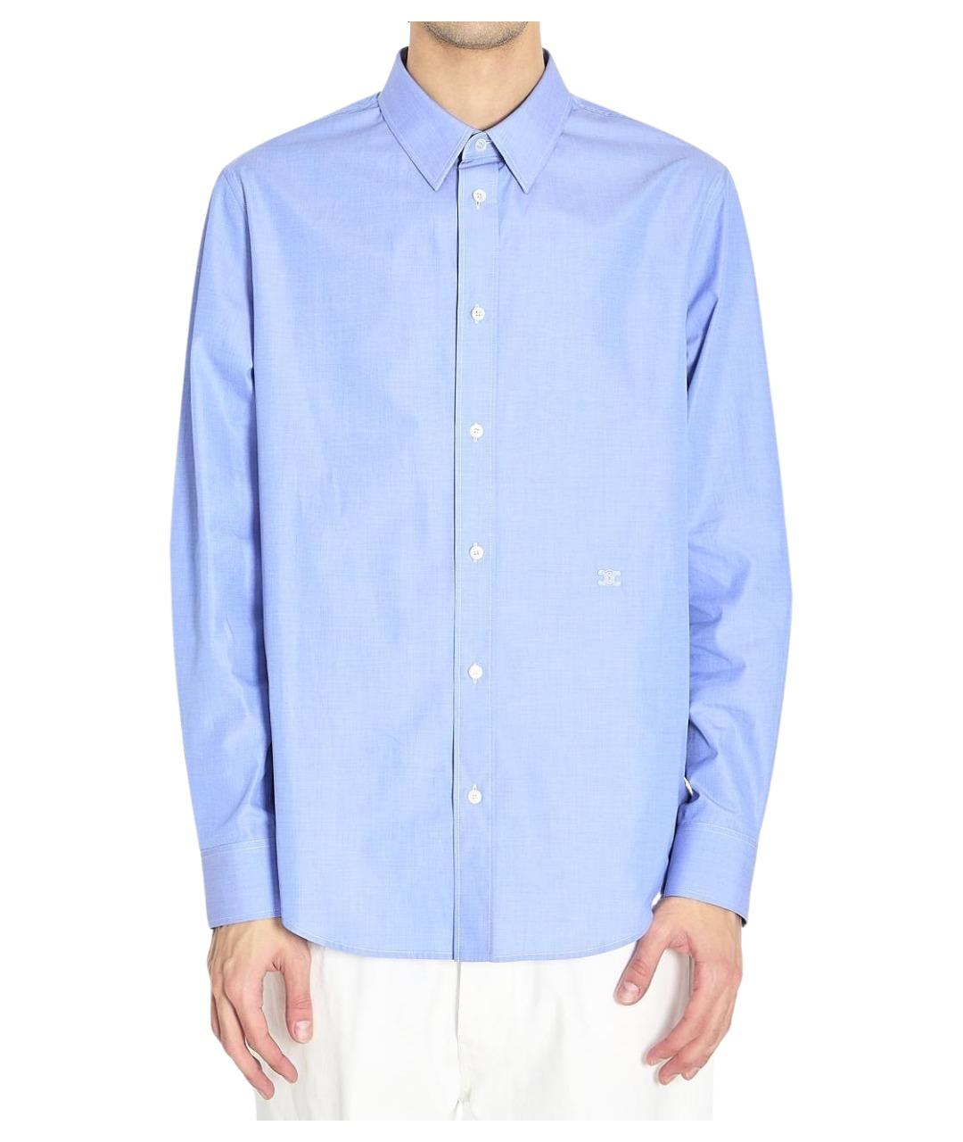 CELINE Голубая хлопковая кэжуал рубашка, фото 1