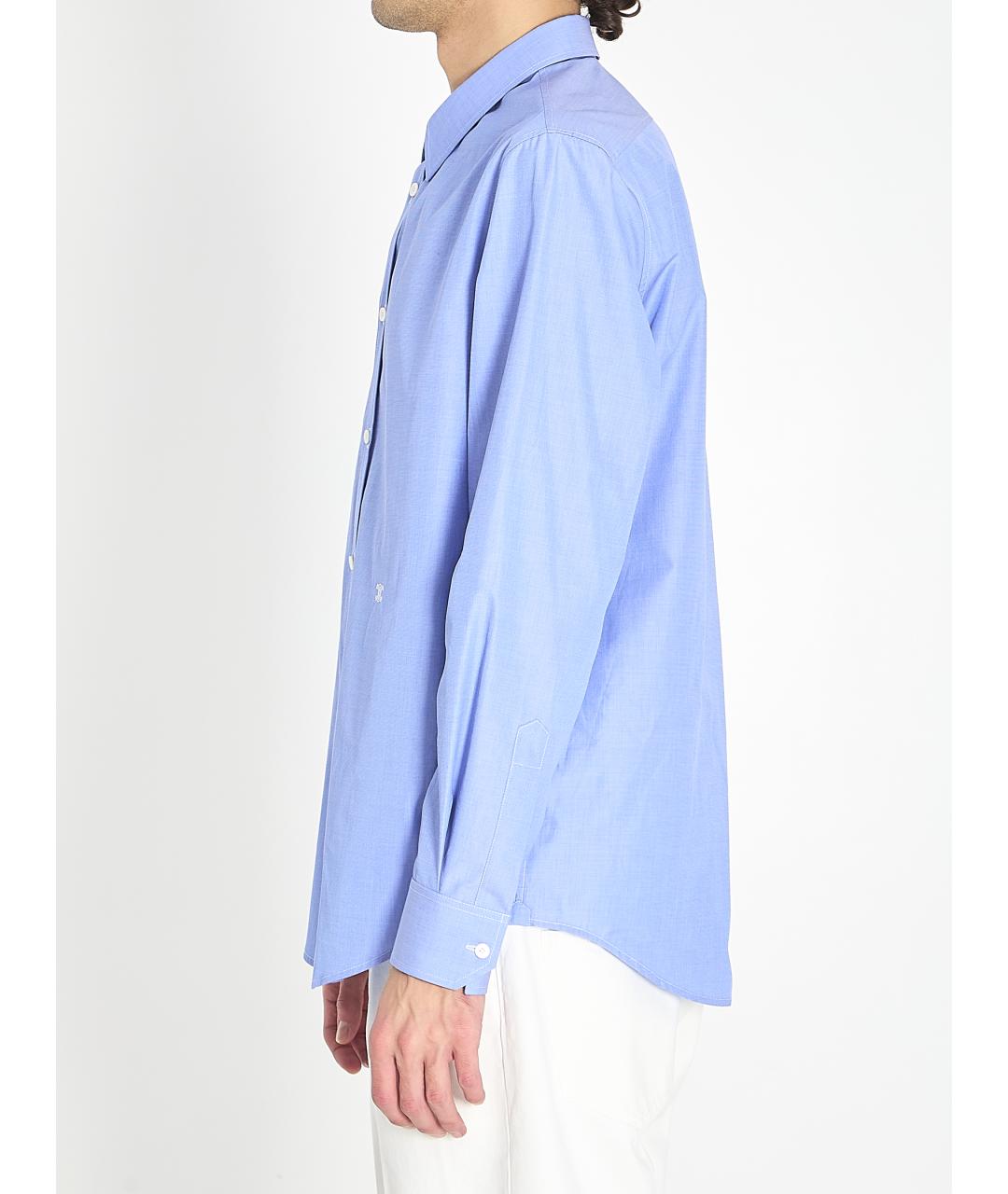 CELINE Голубая хлопковая кэжуал рубашка, фото 3