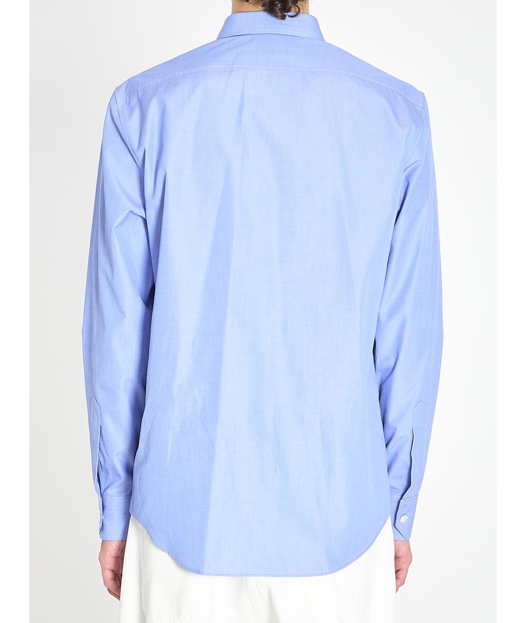 CELINE Голубая хлопковая кэжуал рубашка, фото 4