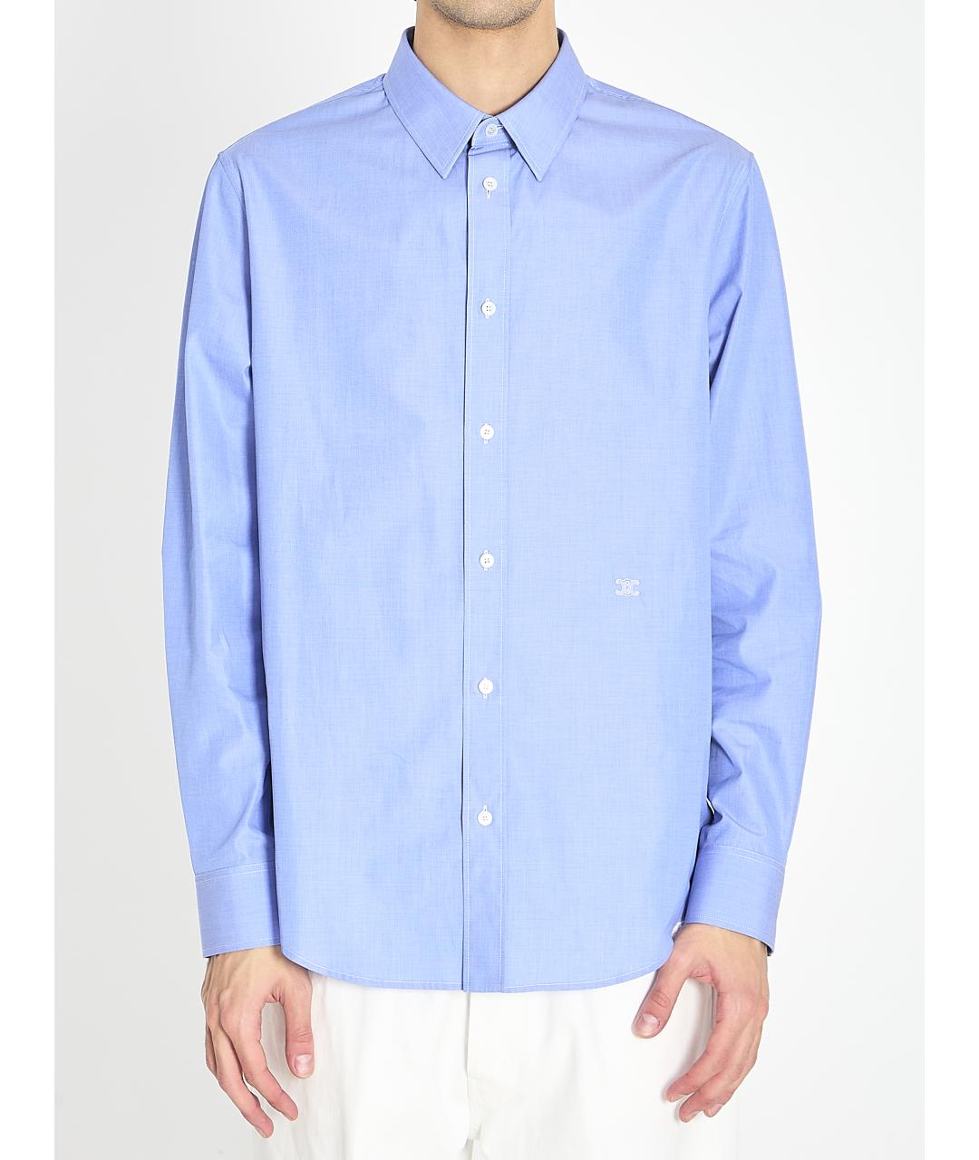 CELINE Голубая хлопковая кэжуал рубашка, фото 5