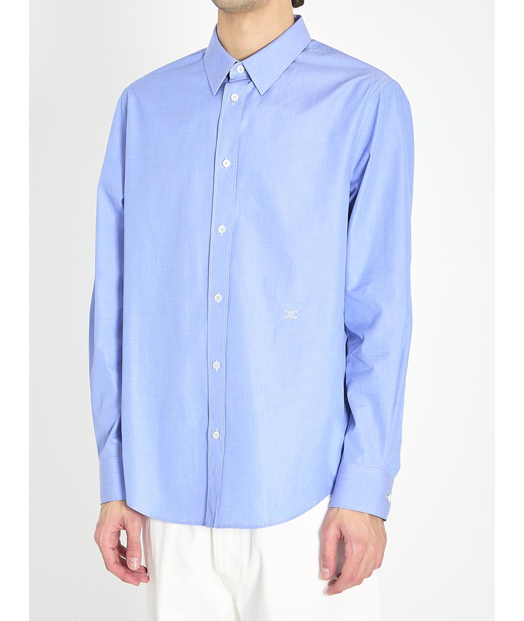 CELINE Голубая хлопковая кэжуал рубашка, фото 2