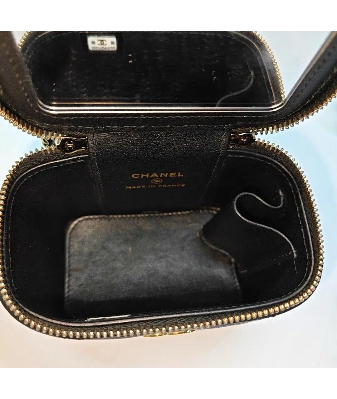 CHANEL Черная кожаная сумка через плечо, фото 4
