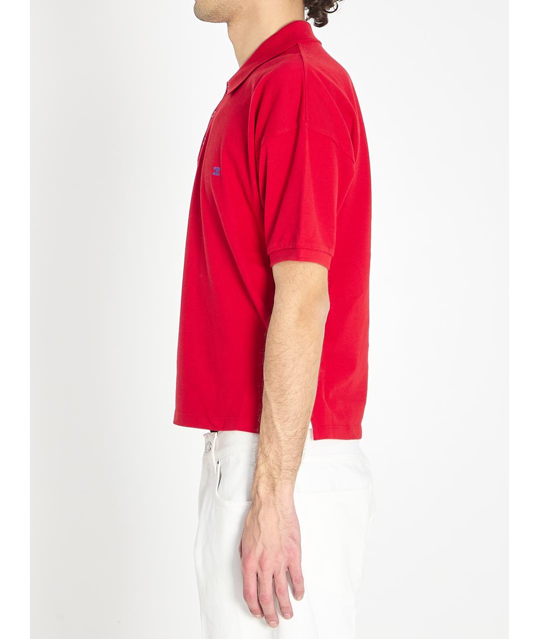 CELINE Красное хлопковое поло с коротким рукавом, фото 3