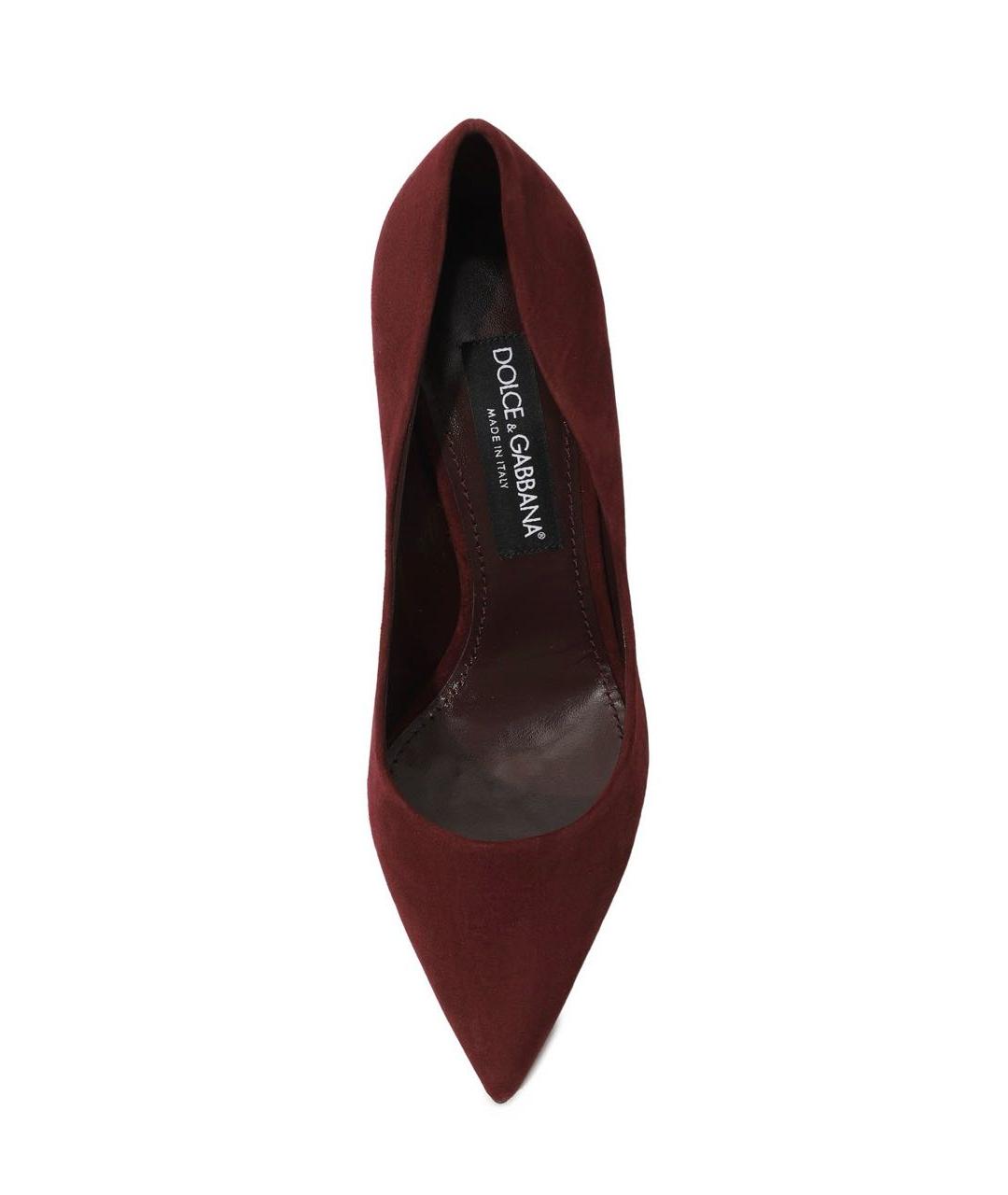 DOLCE&GABBANA Бордовые замшевые туфли, фото 7
