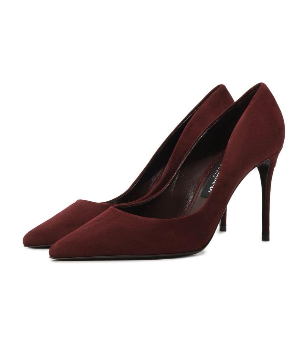 DOLCE&GABBANA Бордовые замшевые туфли, фото 6